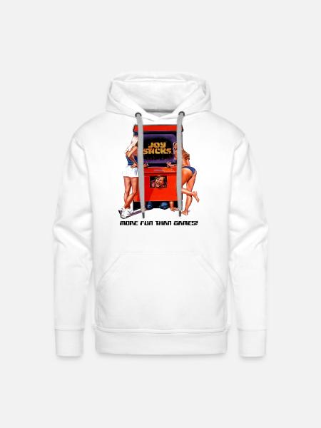 Joysticks Arcade - Men's Premium Hoodie - white