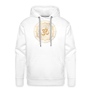 Om Yoga Mandala - Men's Premium Hoodie - white - Front - Liam (192cm)