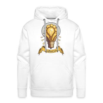 Brilliant idea design - Men's Premium Hoodie - white - Front - Liam (192cm)