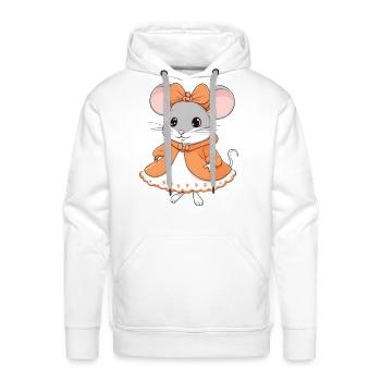 Cute princess mouse - Men's Premium Hoodie - white - Front - Liam (192cm)