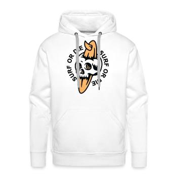 Surf or Die - Men's Premium Hoodie - white - Front - Liam (192cm)