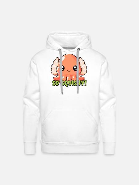 So Squishy Octopus Cheer - Men's Premium Hoodie - white