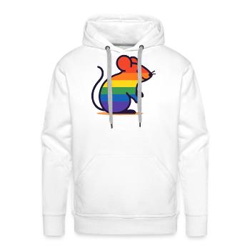 LGBT Pride mouse - Men's Premium Hoodie - white - Front - Liam (192cm)