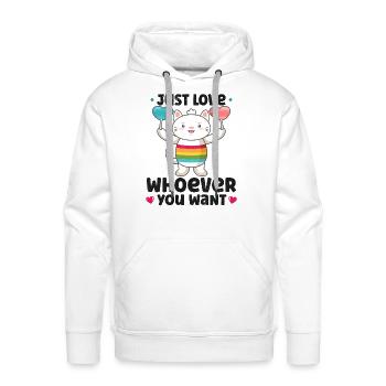 LGBTQ TRANSGENDER GAY LESBIAN FEMINISM FEMINIST - Men's Premium Hoodie - white - Front - Liam (192cm)