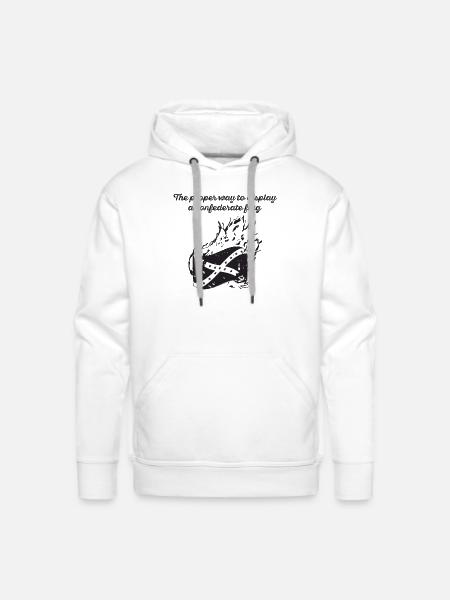 Burn the Confederate Flag - Men's Premium Hoodie - white