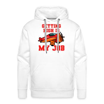 Getting High Is My Job - Men's Premium Hoodie - white - Front - Liam (192cm)
