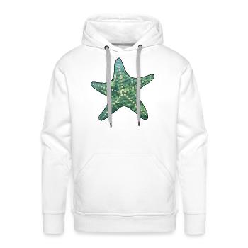 Starfish With Pebble Stones Under Water - Men's Premium Hoodie - white - Front - Liam (192cm)