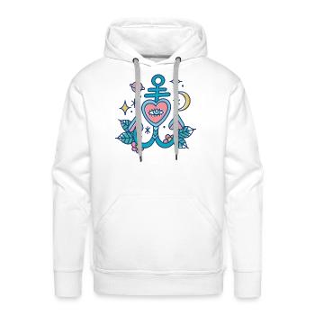 Anchor Lucky Charm - Men's Premium Hoodie - white - Front - Liam (192cm)