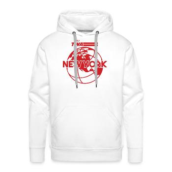 Fly Ny - Men's Premium Hoodie - white - Front - Liam (192cm)