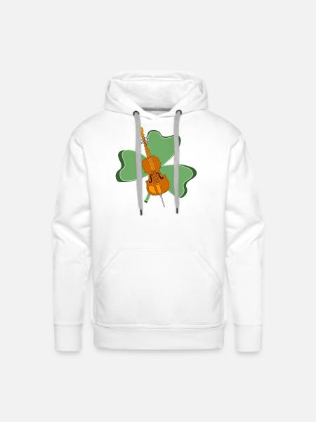 Shamrock Cello green - Men's Premium Hoodie - white