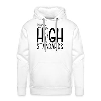 High Standards - Men's Premium Hoodie - white - Front - Liam (192cm)