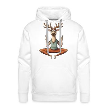 Yogi Hirsch - Men's Premium Hoodie - white - Front - Liam (192cm)