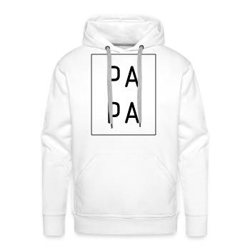 Papa - Men's Premium Hoodie - white - Front - Liam (192cm)