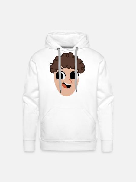 egg face - Men's Premium Hoodie - white