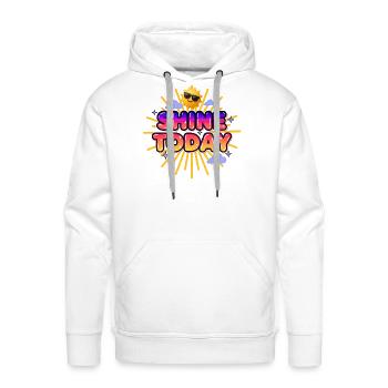 Shine Today Neon Sunburst - Men's Premium Hoodie - white - Front - Liam (192cm)