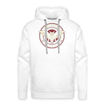 Mothman Investigation Unit Funny Cryptid Mothman - Men's Premium Hoodie - white - Front - Liam (192cm)