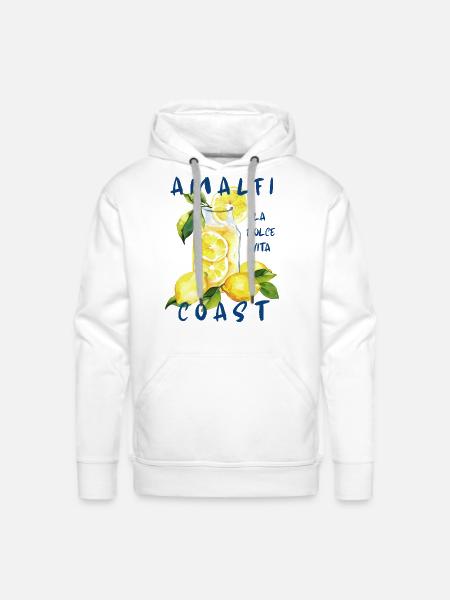Amalfi Coast Italy - la Dolce Vita - Men's Premium Hoodie - white