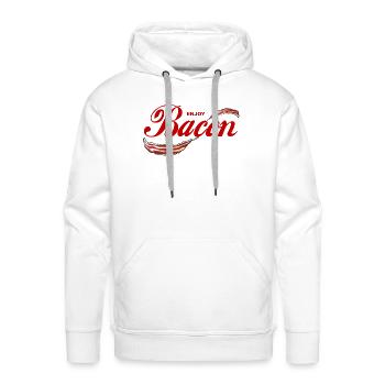 Profitez du bacon - Molleton à capuche Premium pour homme - blanc - Devant - Liam (192cm)