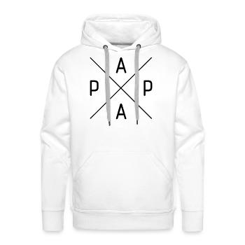 papa - Men's Premium Hoodie - white - Front - Liam (192cm)