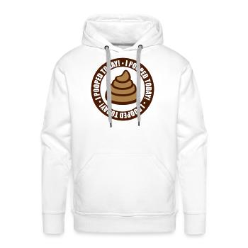 I pooped today quote - Men's Premium Hoodie - white - Front - Liam (192cm)