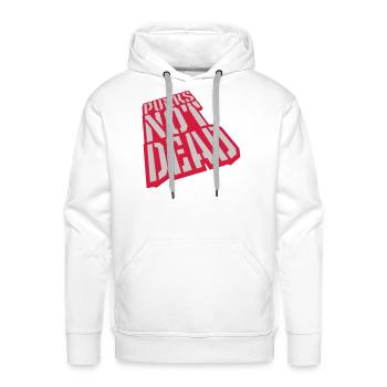 punks not dead quote - Men's Premium Hoodie - white - Front - Liam (192cm)