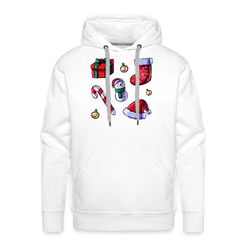 Merry Merry - Men's Premium Hoodie - white - Front - Liam (192cm)