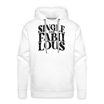 Single And Fabulous Single Valentines Day - Men's Premium Hoodie - white - Front - Liam (192cm)