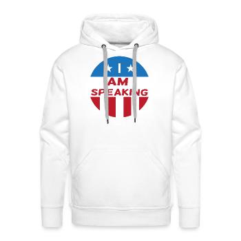 I Am Speaking - Men's Premium Hoodie - white - Front - Liam (192cm)