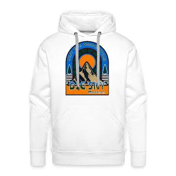 Dirt Bag Association BIG SKY - Men's Premium Hoodie - white - Front - Liam (192cm)