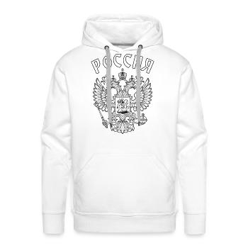 Russian Coat Of Arms - Men's Premium Hoodie - white - Front - Liam (192cm)