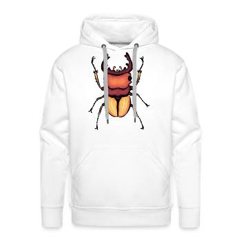 Stag Beetle Insect Art - Men's Premium Hoodie - white - Front - Liam (192cm)