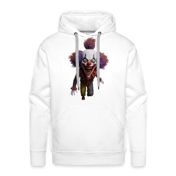 Terrifying Circus Clown - Nightmare Fuel - Men's Premium Hoodie - white - Front - Liam (192cm)