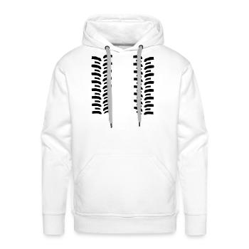 mud tires - Men's Premium Hoodie - white - Front - Liam (192cm)