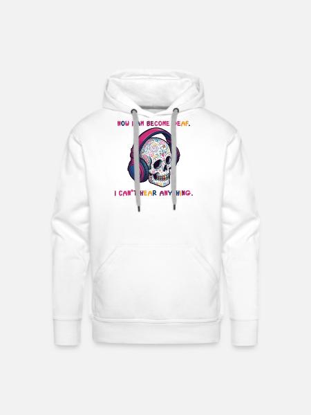 Now I Am Become Deaf - Men's Premium Hoodie - white