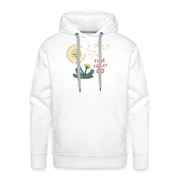 Time to Let Go | Dandelion Seed Art - Men's Premium Hoodie - white - Front - Liam (192cm)