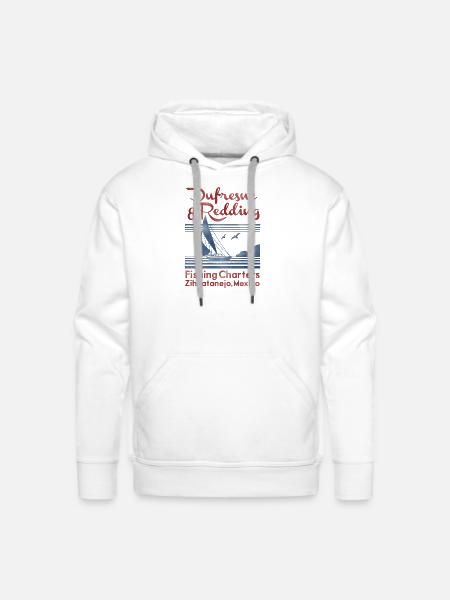 Dufresne and Redding Fishing Charters - Men's Premium Hoodie - white