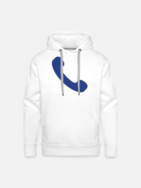 phone - Men's Premium Hoodie - white