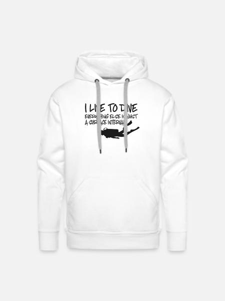 scuba diving - Men's Premium Hoodie - white