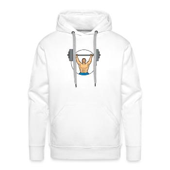 Weightlifter Lifting - Men's Premium Hoodie - white - Front - Liam (192cm)