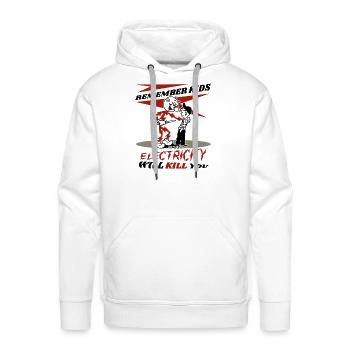 Reddy's Kilowatts Electricity Will Kill You - Men's Premium Hoodie - white - Front - Liam (192cm)