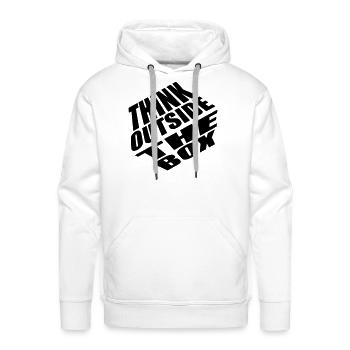Think outside brainstorming - Men's Premium Hoodie - white - Front - Liam (192cm)