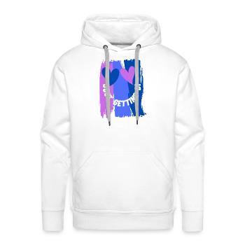 Just Getting Bi - Men's Premium Hoodie - white - Front - Liam (192cm)