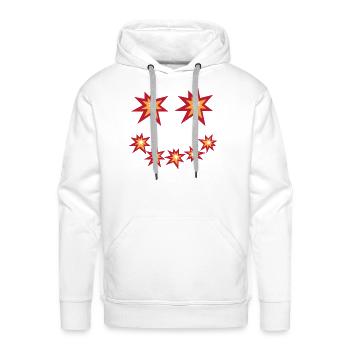 Explosive face design - Men's Premium Hoodie - white - Front - Liam (192cm)