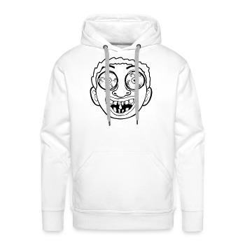 Scary crazy horror face - Men's Premium Hoodie - white - Front - Liam (192cm)