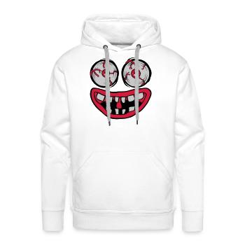 Evil monster horror face - Men's Premium Hoodie - white - Front - Liam (192cm)