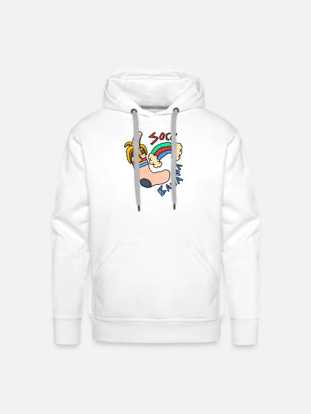 Sock Banana - Men's Premium Hoodie - white