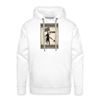 Greek Mythology Gifts Greece Mythology Art Greek G - Men's Premium Hoodie - white - Front - Liam (192cm)