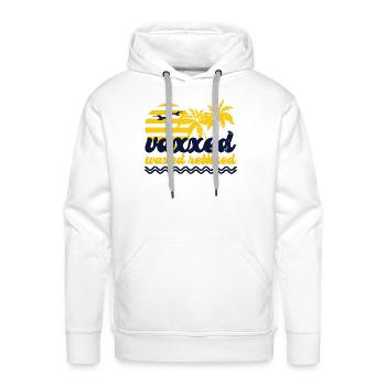Vaxxed Waxed Relaxed - Men's Premium Hoodie - white - Front - Liam (192cm)