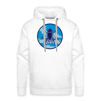 circle house fly small - Men's Premium Hoodie - white - Front - Liam (192cm)