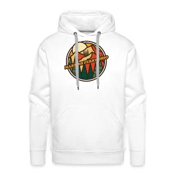Vintage Martins Ferry Ohio Mountain Hiking Souveni - Men's Premium Hoodie - white - Front - Liam (192cm)